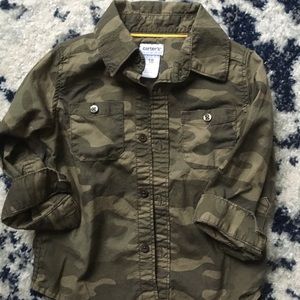 Carter’s sz 18mon toddler camouflage buttondown